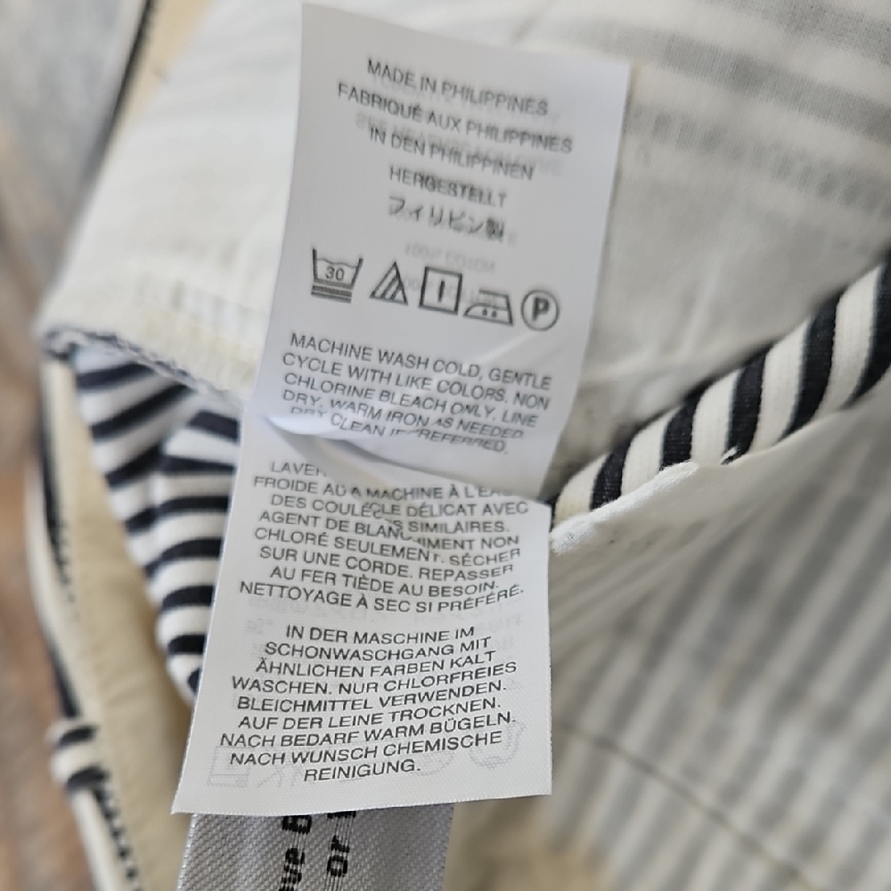 J. Crew Navy and White Striped Teddie Ankle Pants - Picture 7 of 10